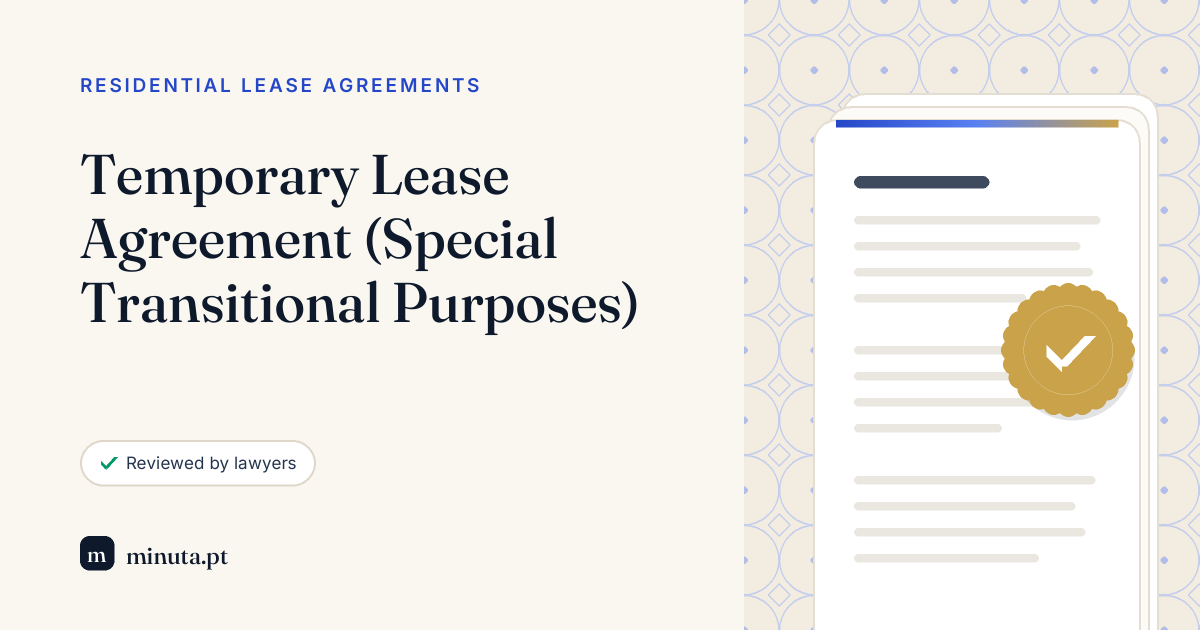Temporary Lease Agreement (Special Transitional Purposes)