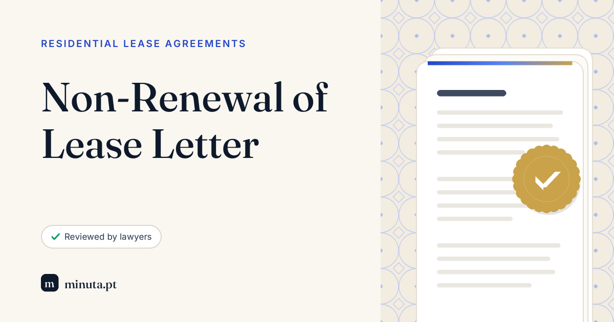 Non-Renewal of Lease Letter