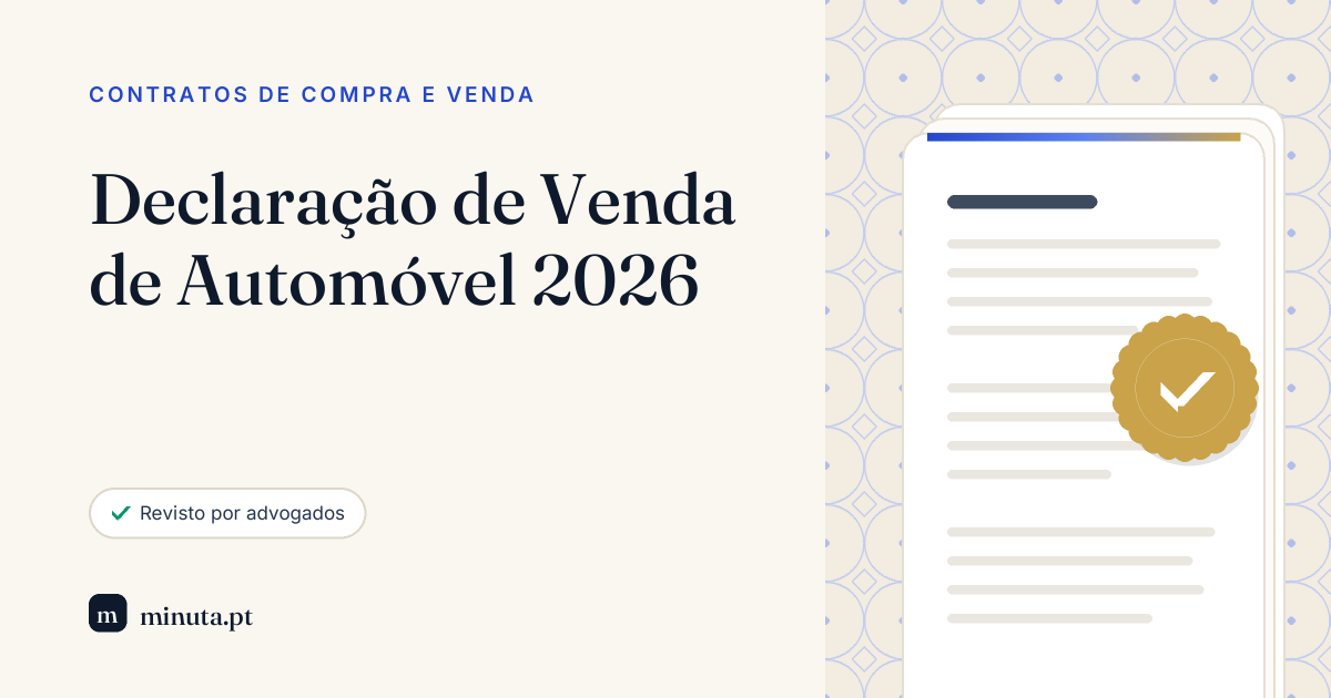 Declaração de Venda de Automóvel 2026