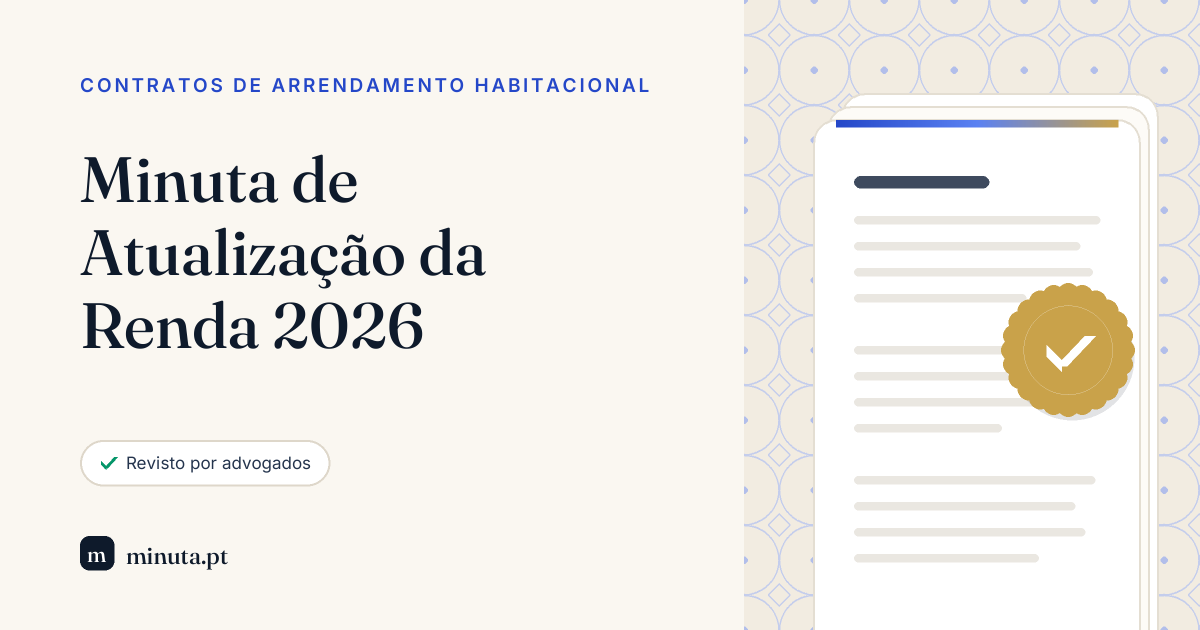 Minuta de Atualização da Renda 2026