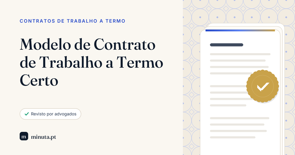 Modelo de Contrato de Trabalho a Termo Certo
