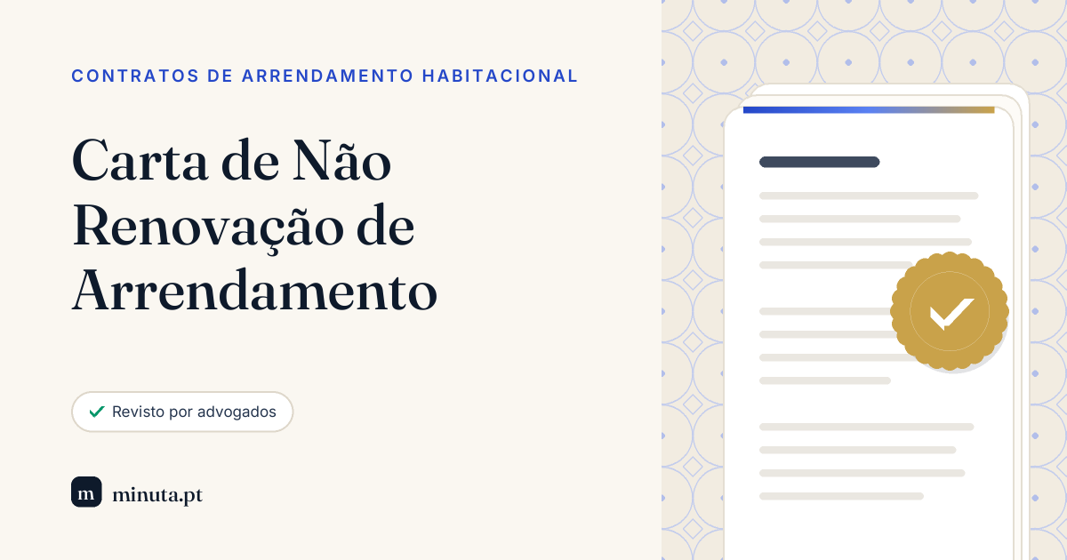 Carta de Não Renovação de Arrendamento