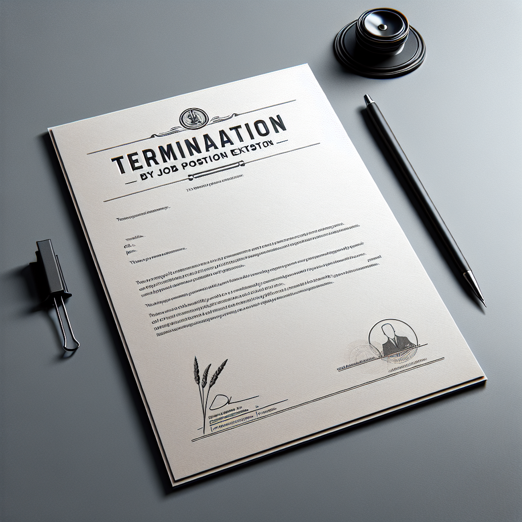 Carta de Despedimento por extinção do posto de trabalho