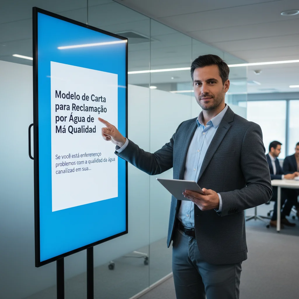 Modelo de Carta para Reclamação por Água de Má Qualidade
