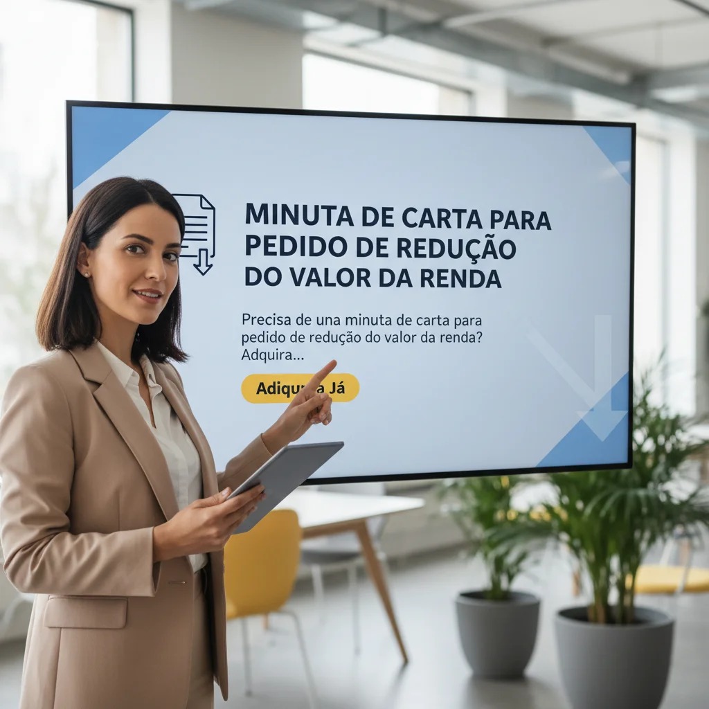 Minuta de Carta para Pedido de Redução do Valor da Renda