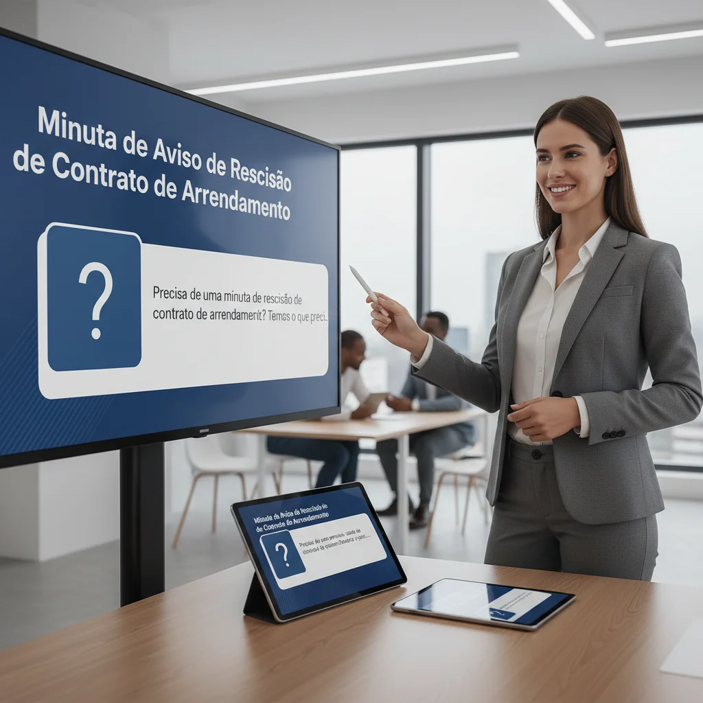 Minuta de Aviso de Rescisão de Contrato de Arrendamento